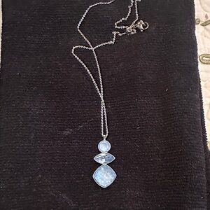 Touchstone blue crystal necklace